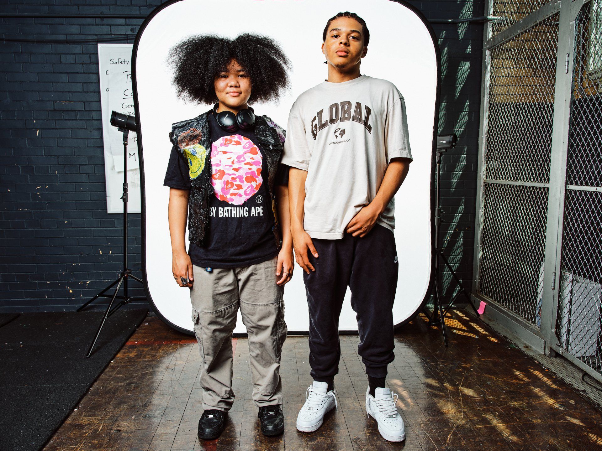 Models in hand-made garment at the 2022 Sustainable Fashion Show at New Design High School. Photo by Christian Rodriguez