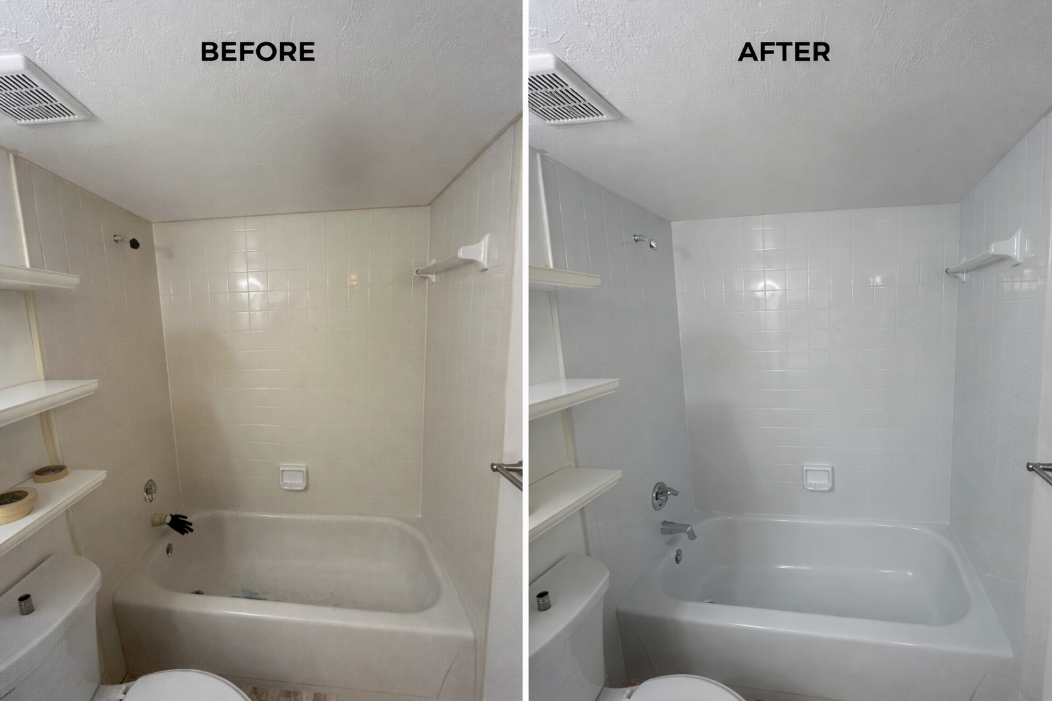 Second real bathtub refinishing job before and after