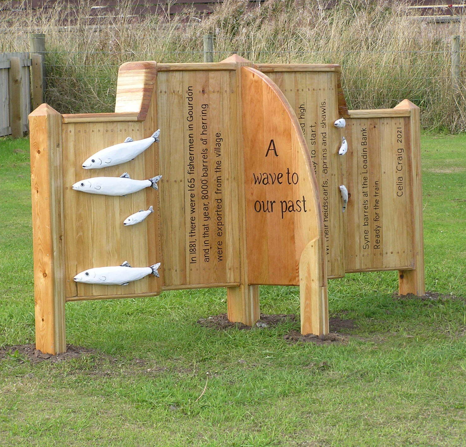 Sustainable public art sculpture, handmade from Grown in Britain wood. Made by Ingrained Culture.