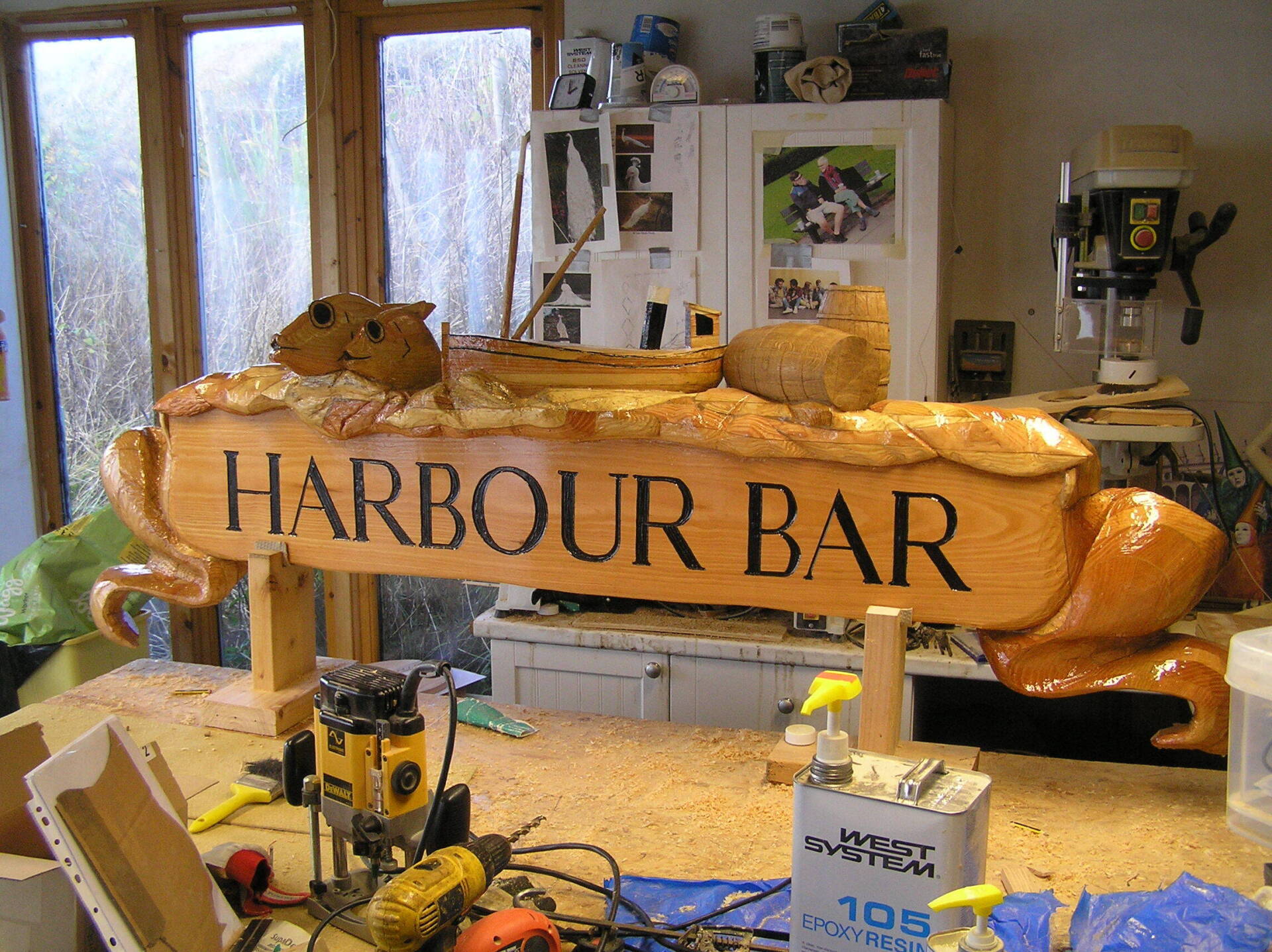 Three dimensional sculpted wooden pub sign, made from British grown sustainable, Eco-friendly wood. 