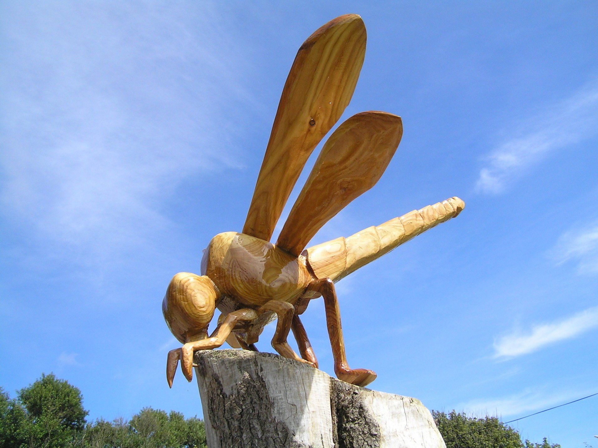 A sculpture of a dragonfly by Ingrained Culture