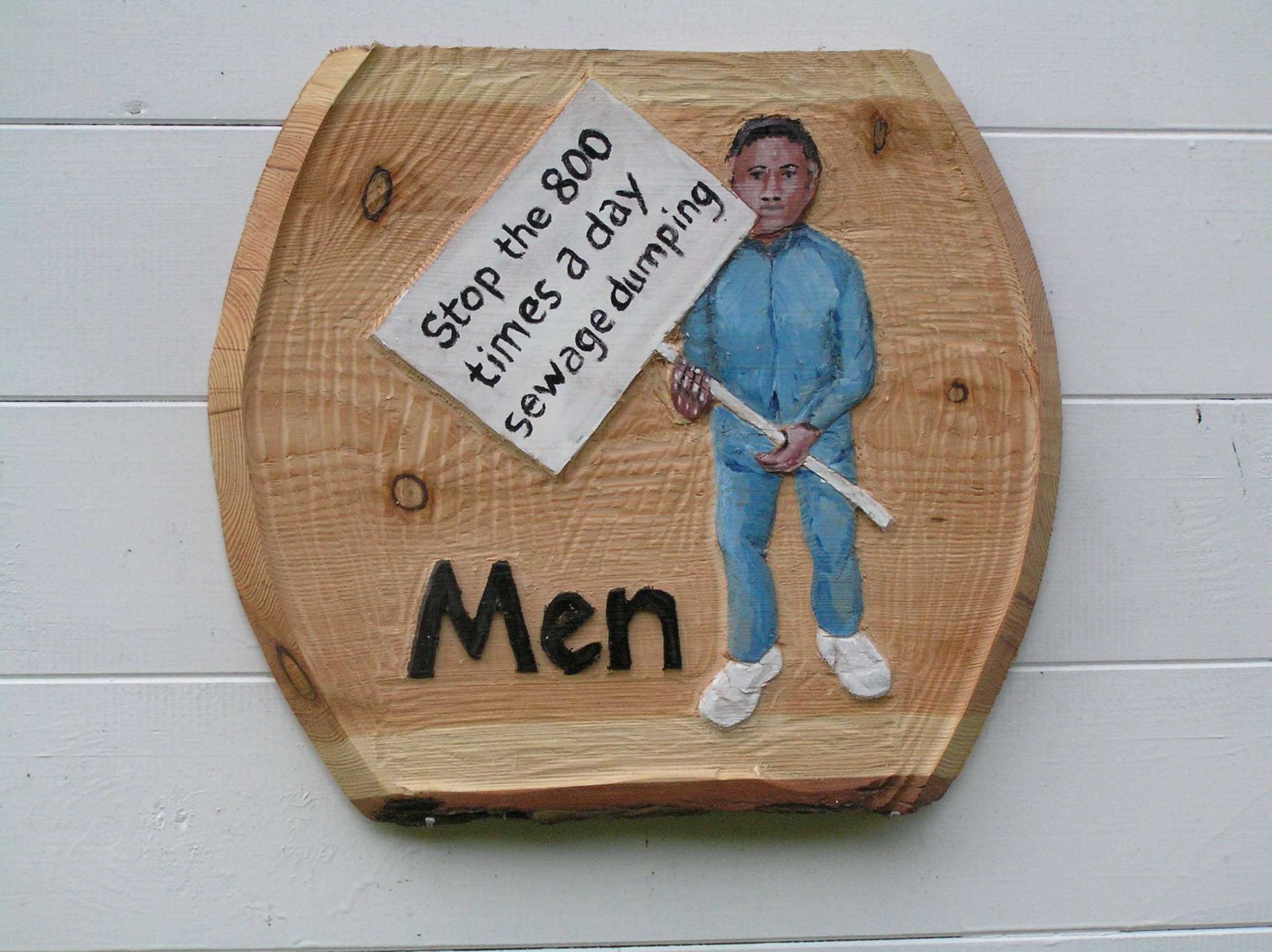 Funny, quirky men's toilet sign by Ingrained Culture