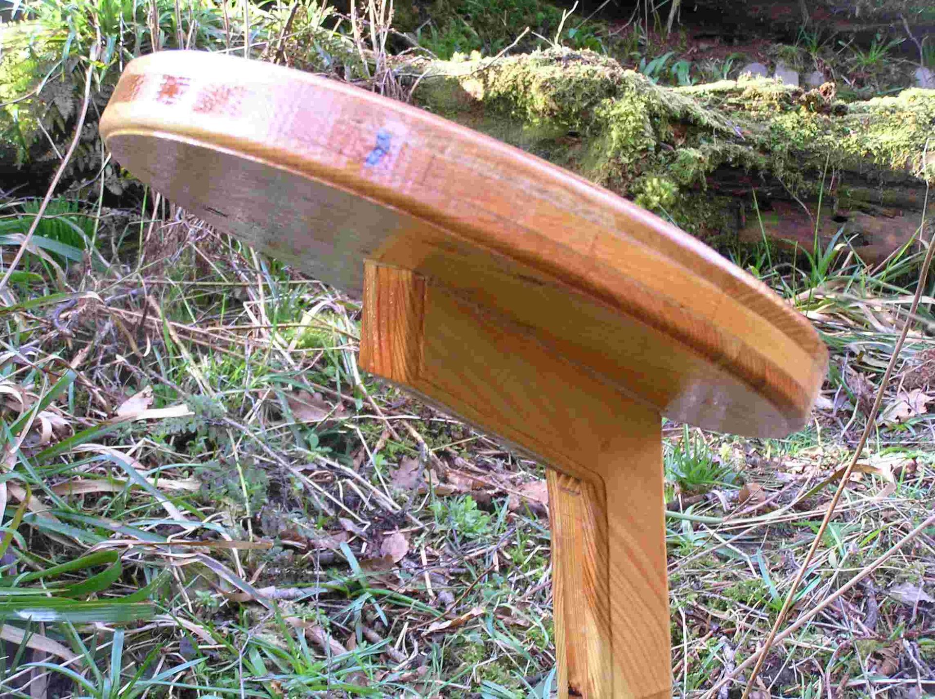 An example of a handmade bent post bonded to a garden pet memorial plaque by Ingrained Culture