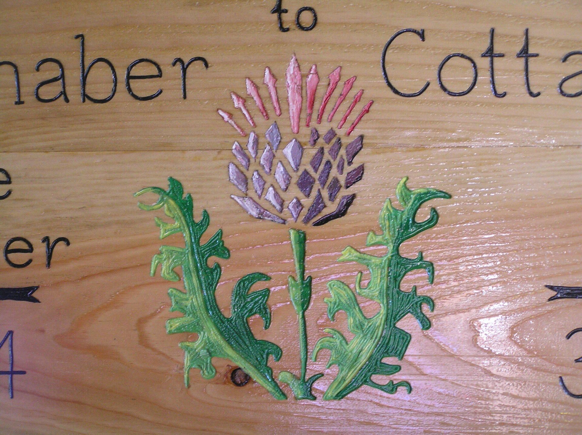 Hand painted image of a Scottish thistle by Ingrained Culture