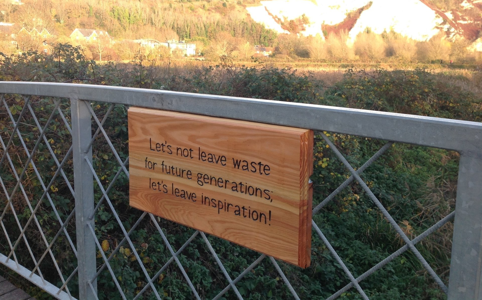 Wooden anti litter sign by Ingrained Culture