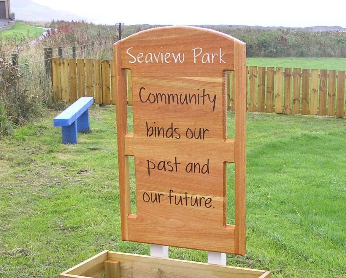 An example of Ingrained Culture's environmentally friendly signs for community groups. 