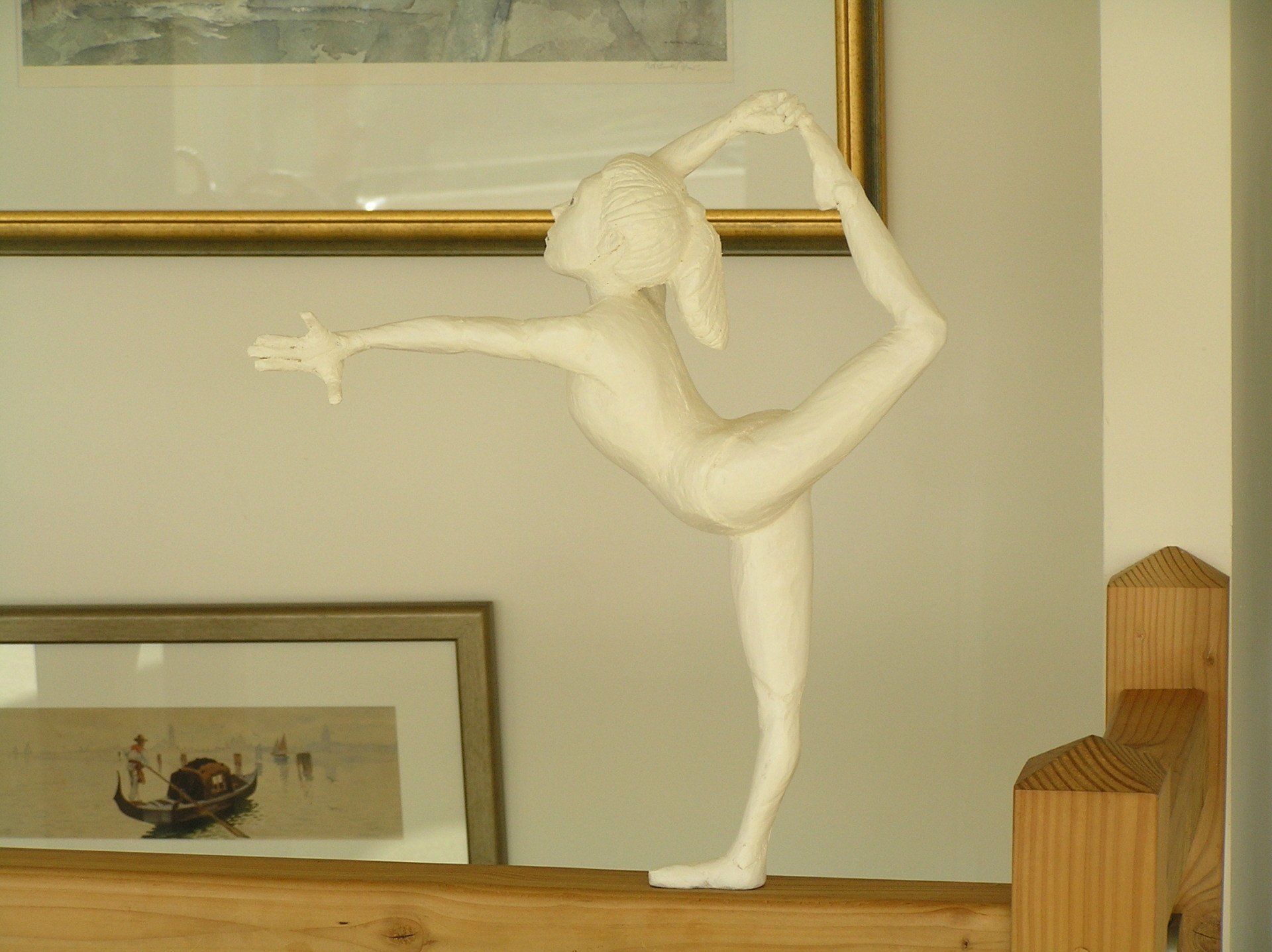 Small scale sculpture of a gymnast by Ingrained Culture