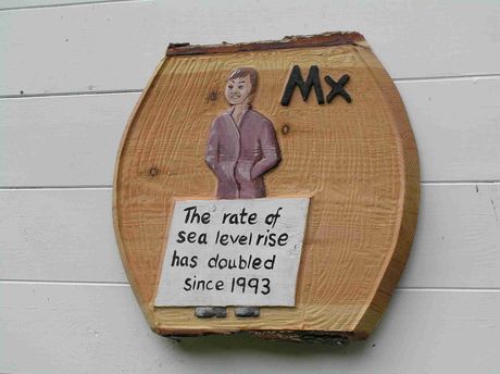 Robert Lawrence's Gender Neutral toilet sign featured in Cista Arts' exhibition All this: Soft power Strong Voices.