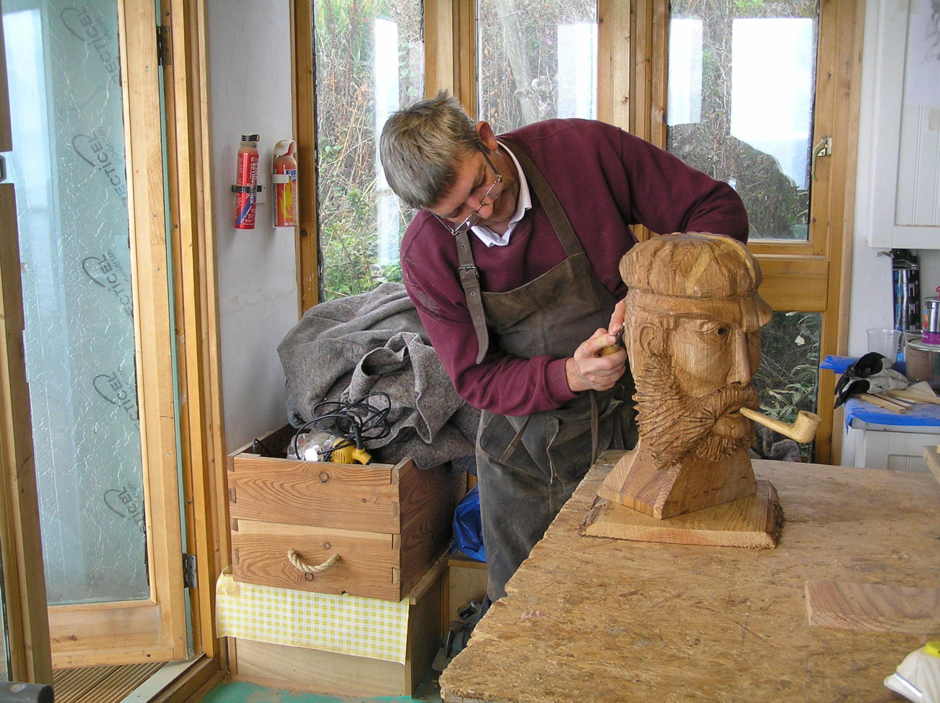 Robert Lawrence woodcarver and artificer. Ingrained Culture.