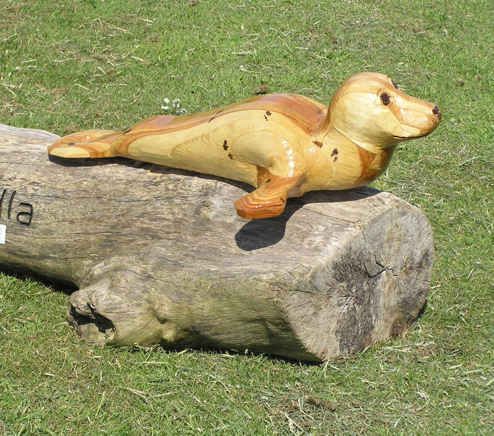 sculpture of a seal pup