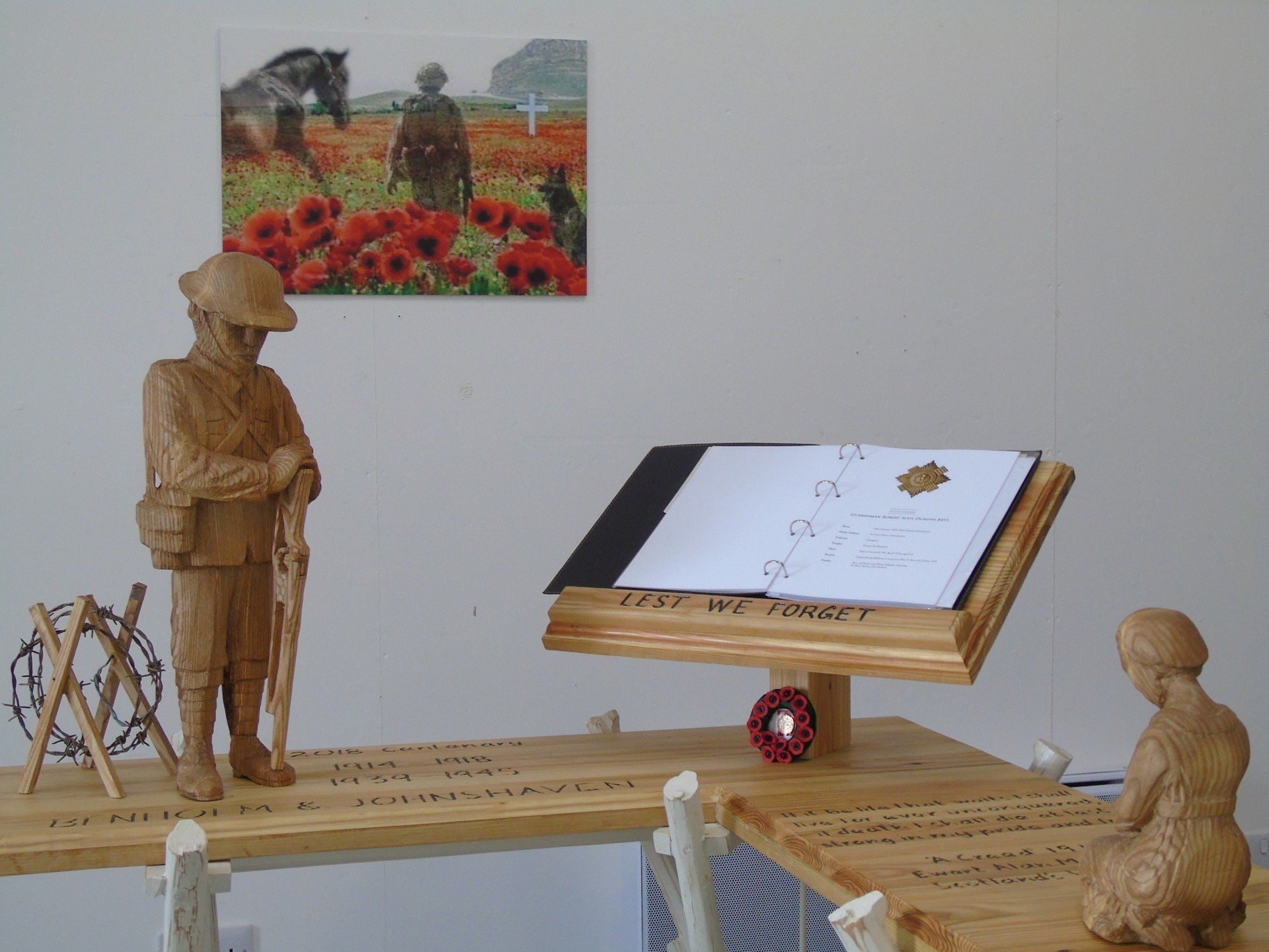 Close view of the war memorial made by Ingrained Culture 2019