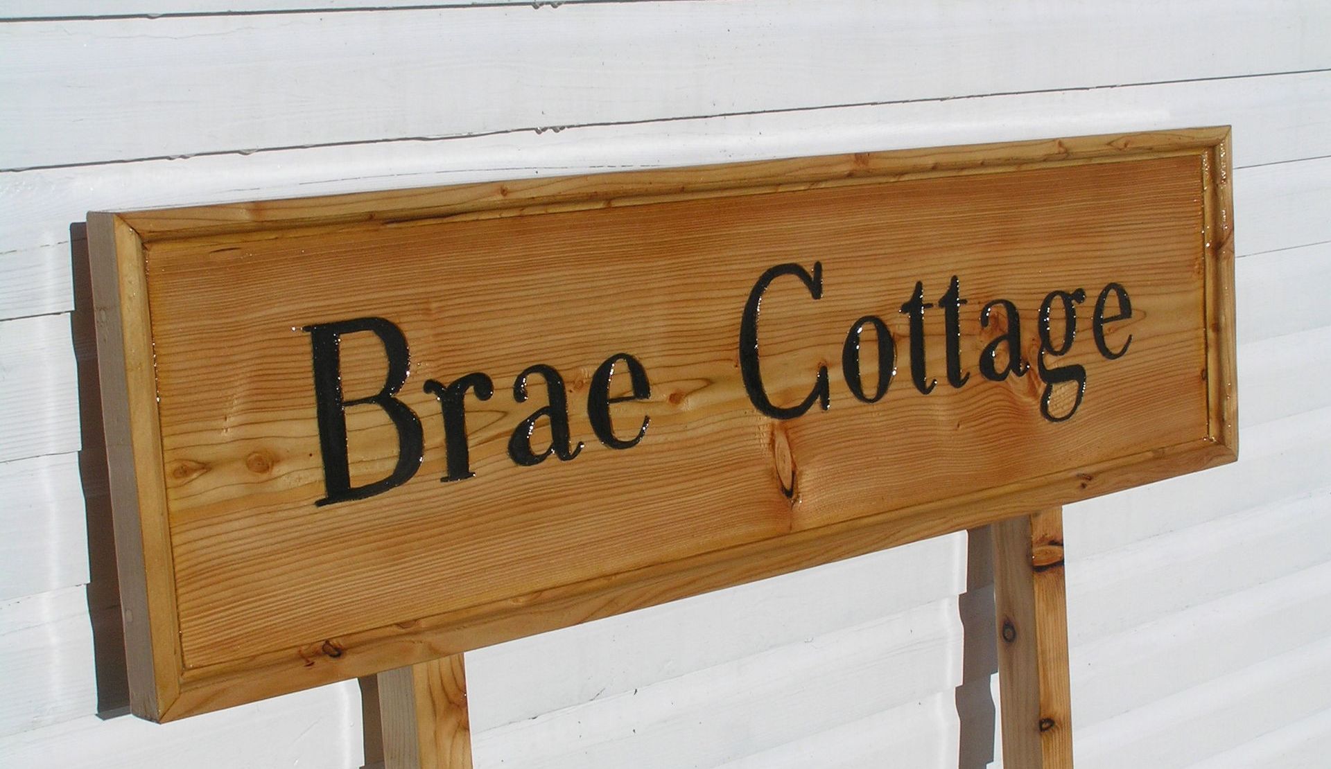 Traditional wooden house name sign by Ingrained Culture
