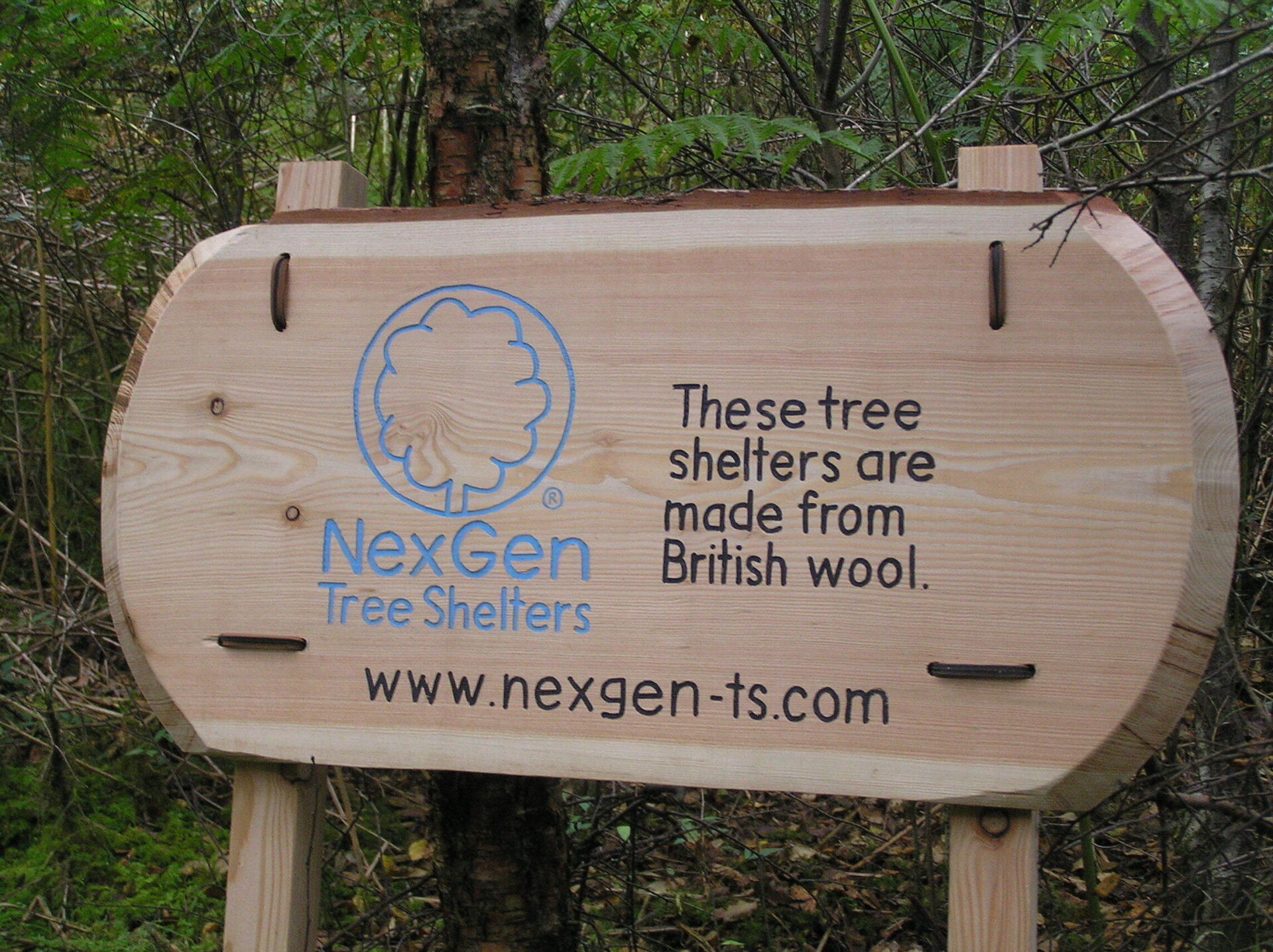 Handmade UK wooden eco-sign
