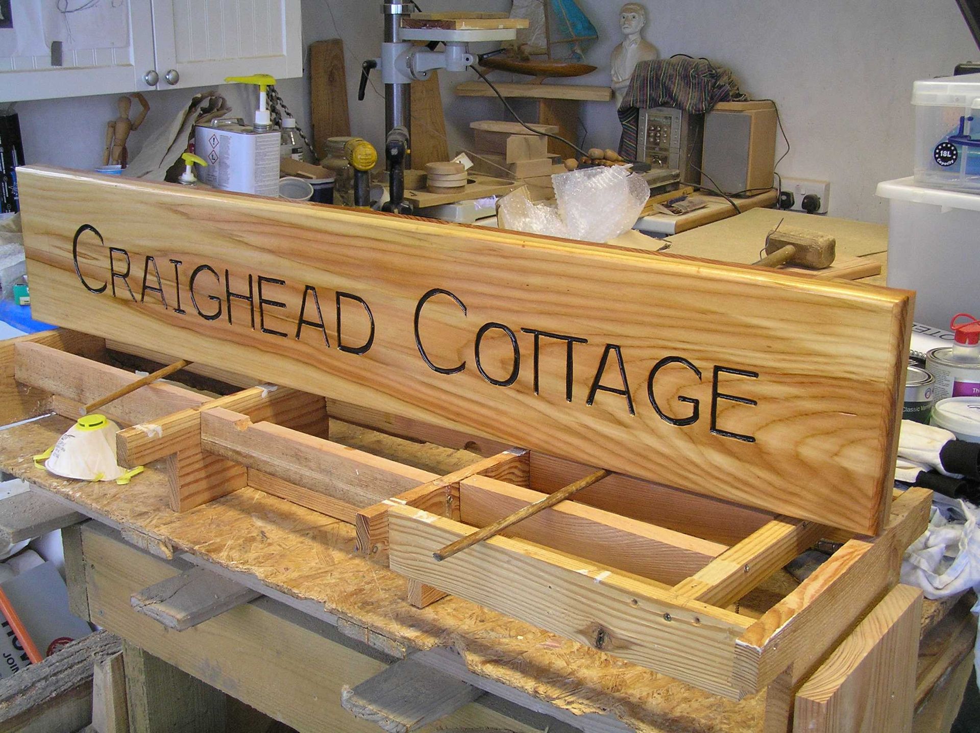 Modern  contemporary and natural looking house sign made by Ingrained Culture