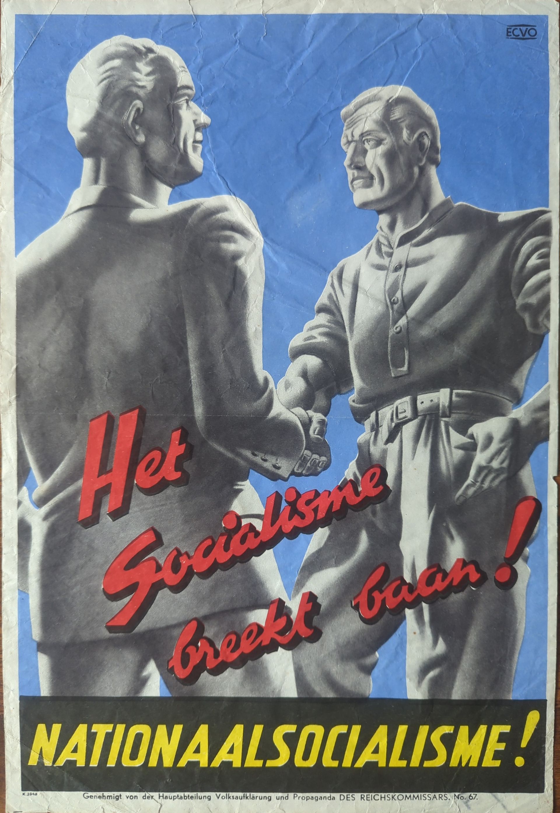 NSB poster Het Socialisme breekt baan! Nationaal socialisme
