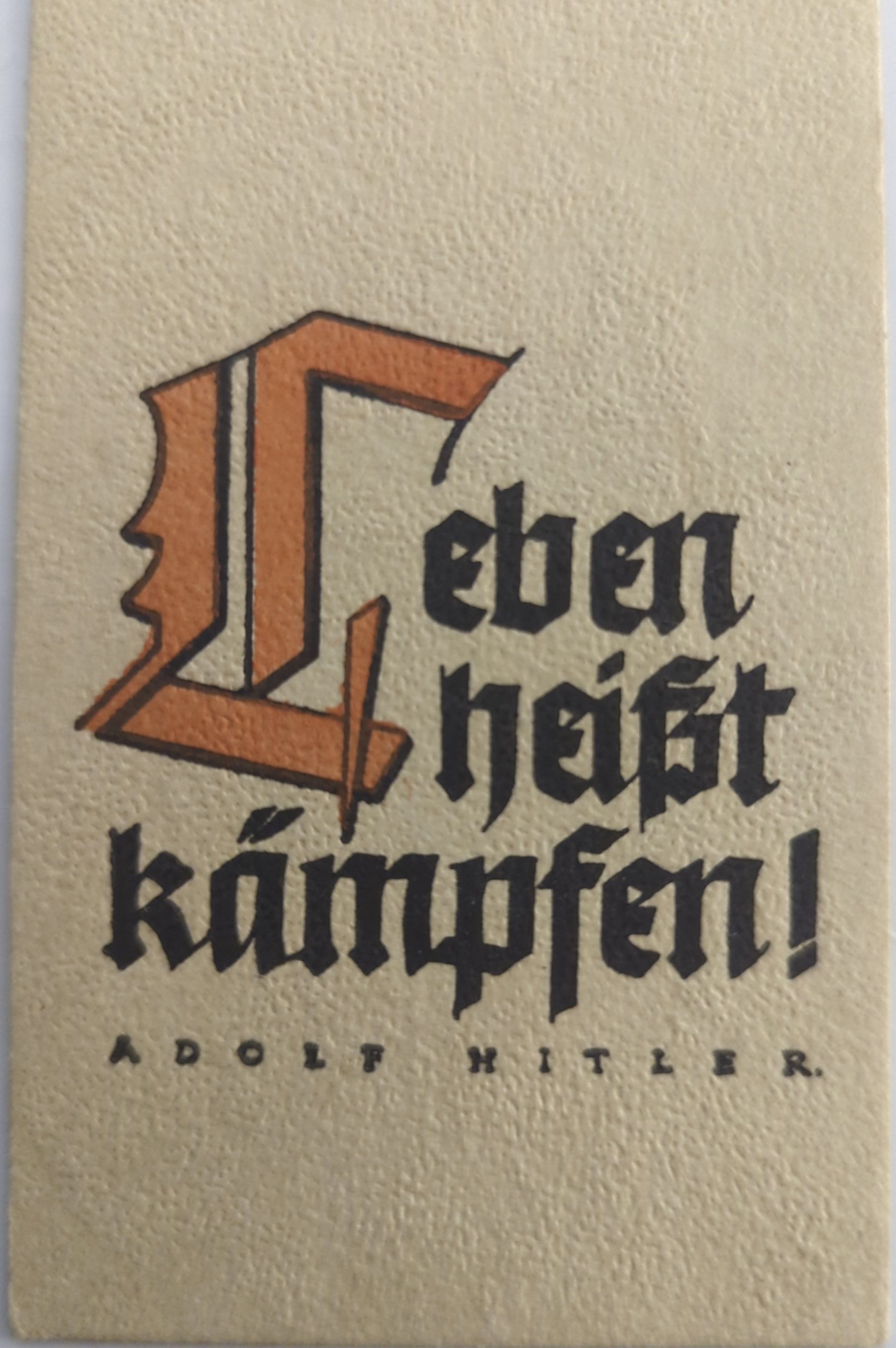 Boekenlegger “Leben heißt kämpfen!”