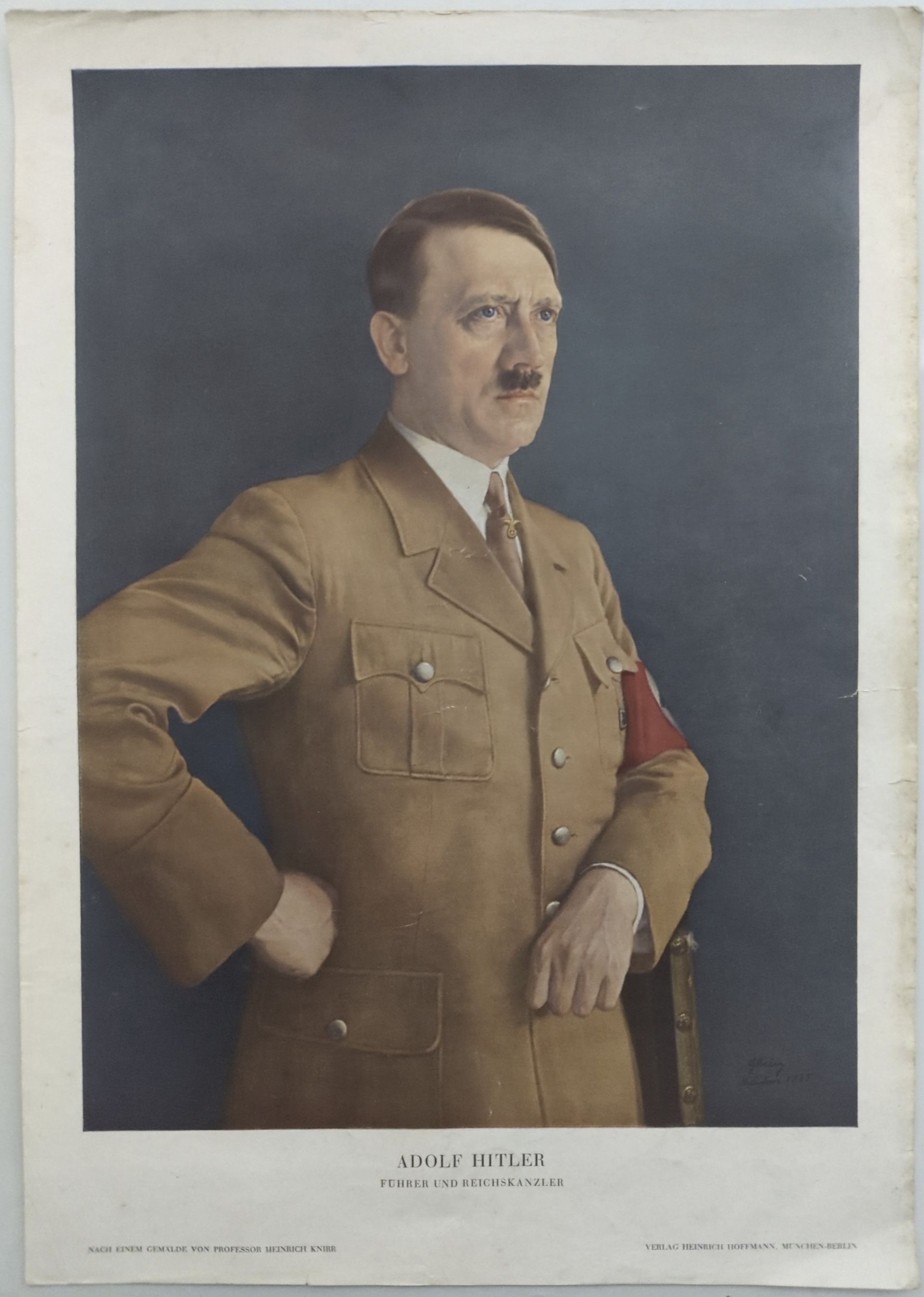 Portretposter Adolf Hitler – nach einem gemalde von professor Heinrich Knirr
