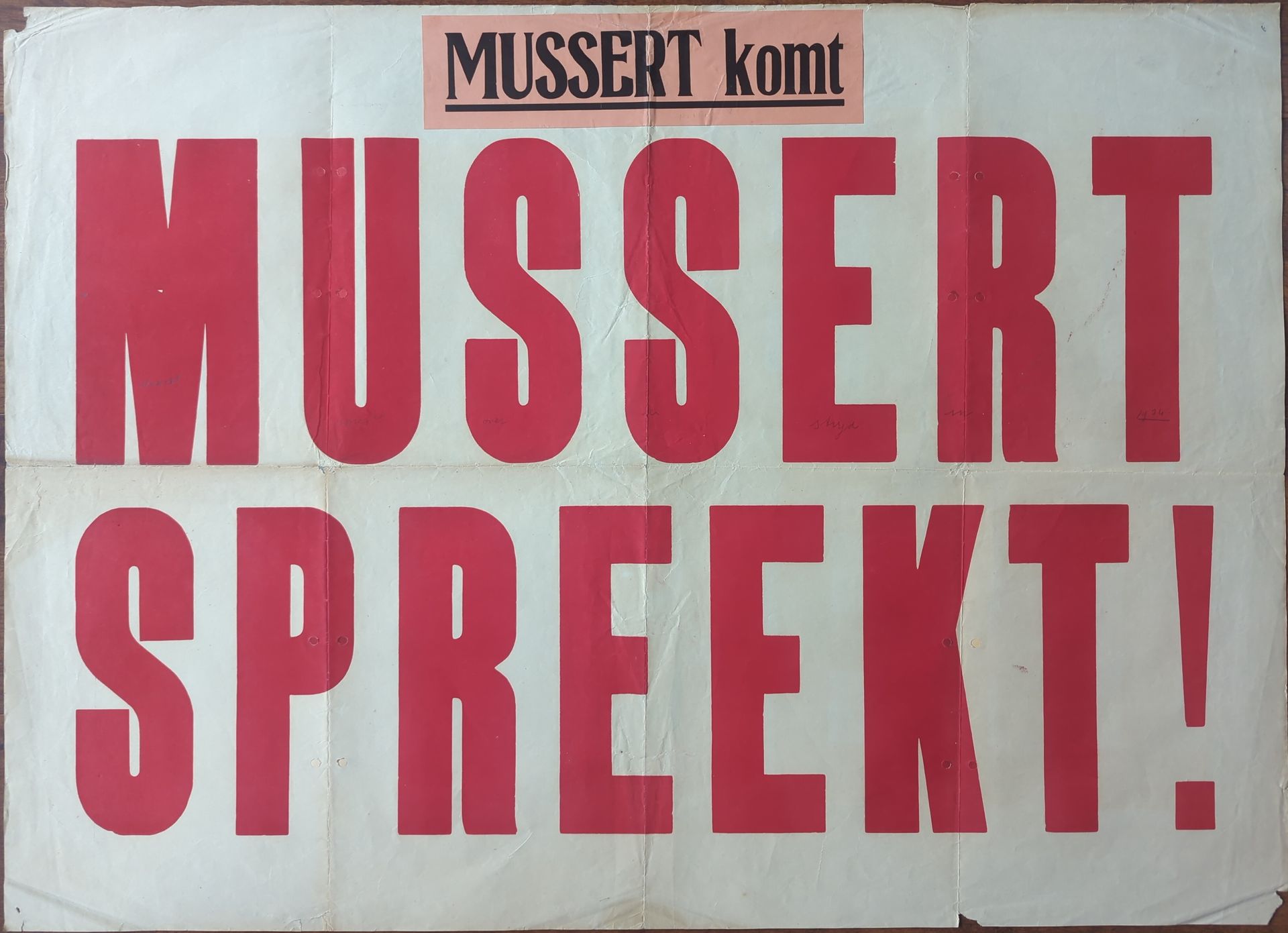 NSB poster Mussert spreekt! 1934