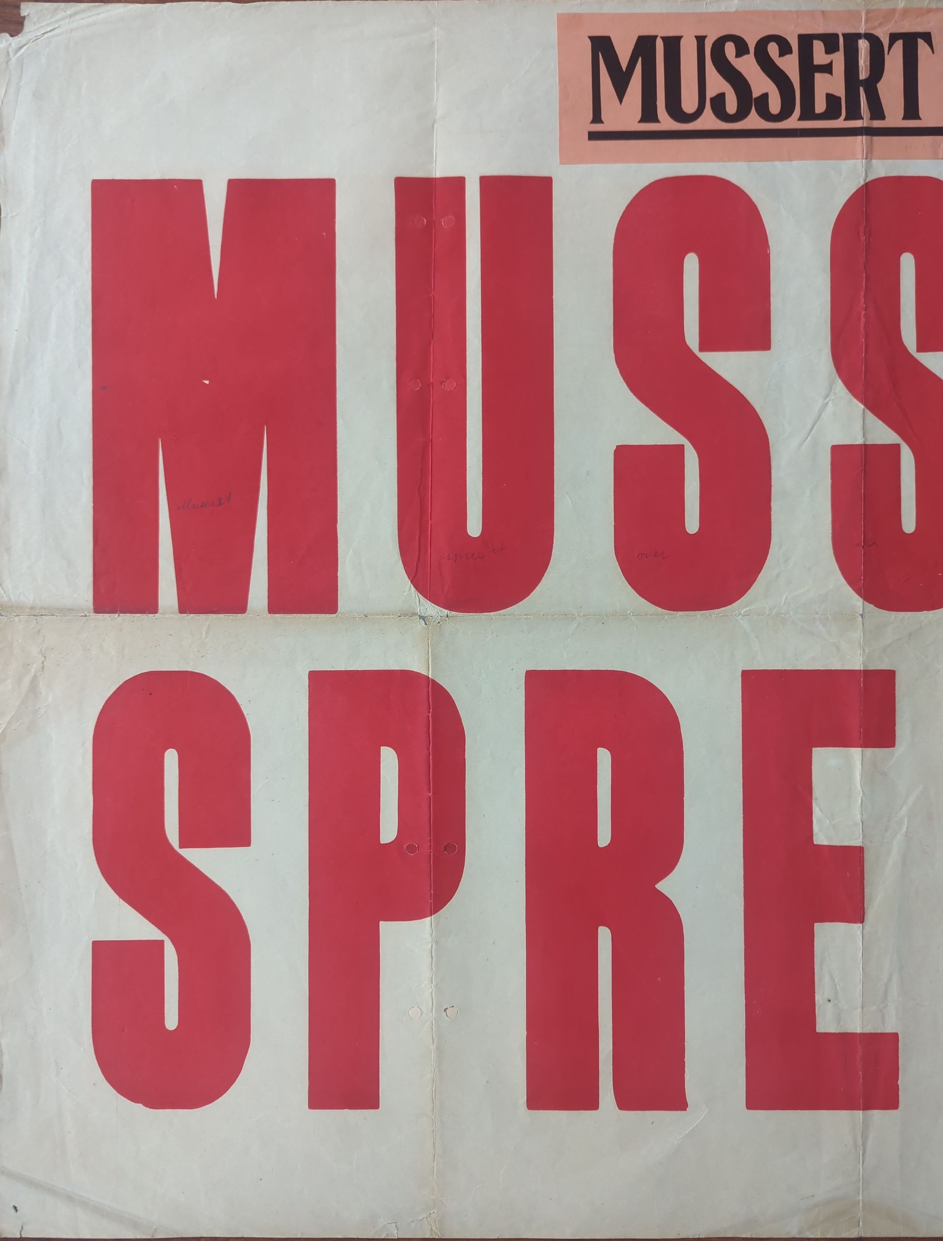 NSB poster Mussert spreekt! 1934