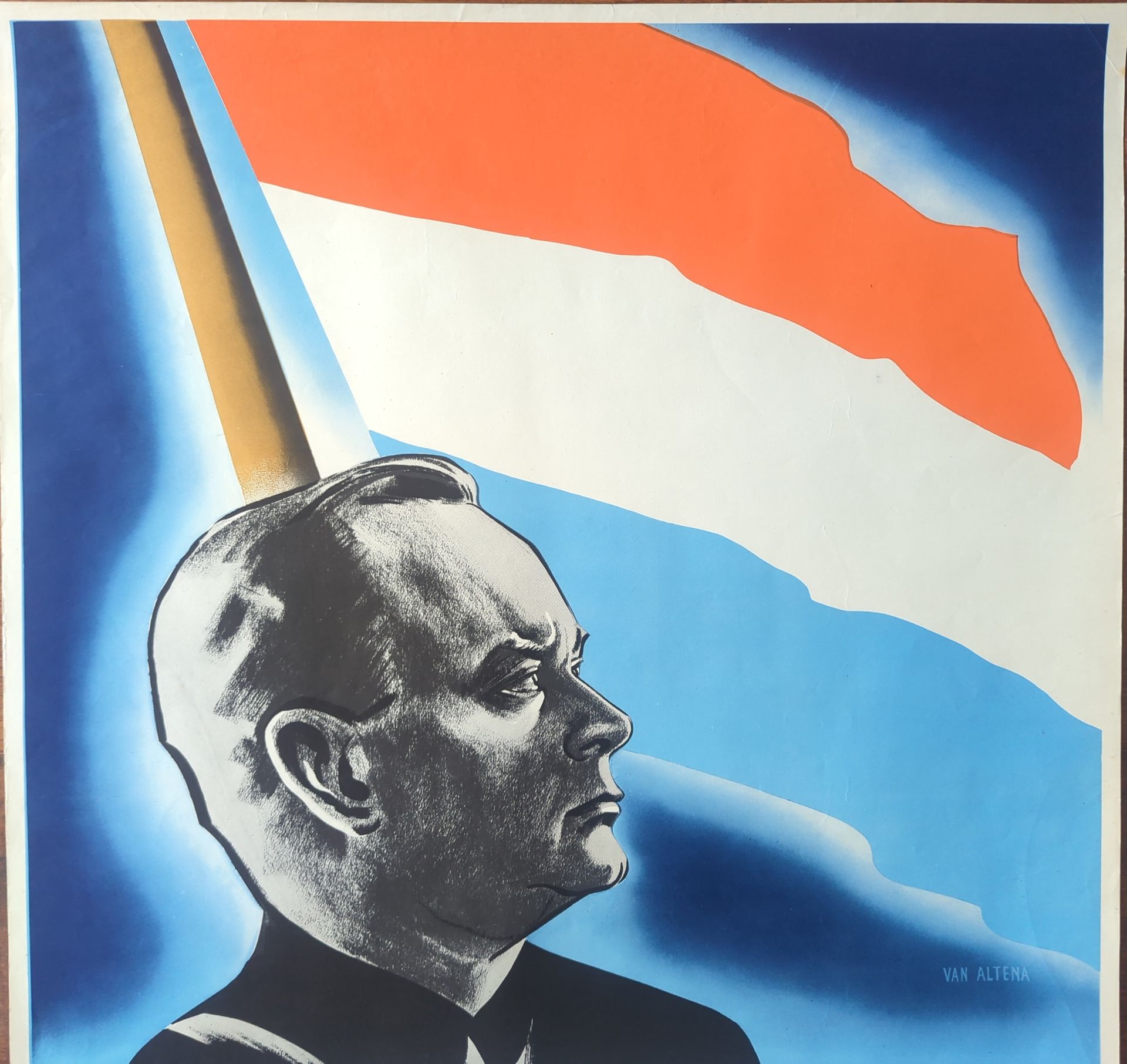 NSB poster Mussert strijdt voor een vrij Nederland