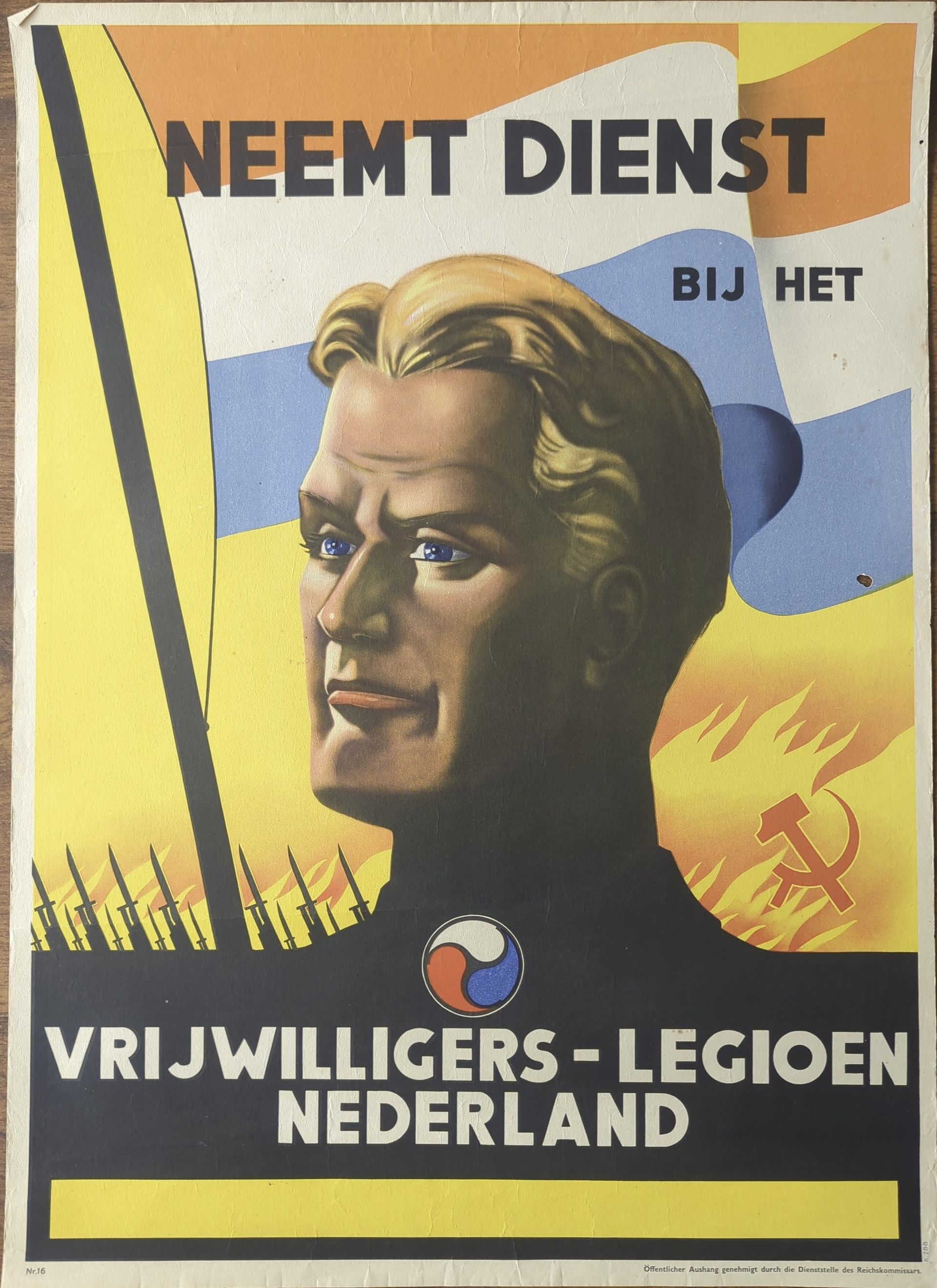 Waffen SS wervingsposter Vrijwilligers-Legioen Nederland