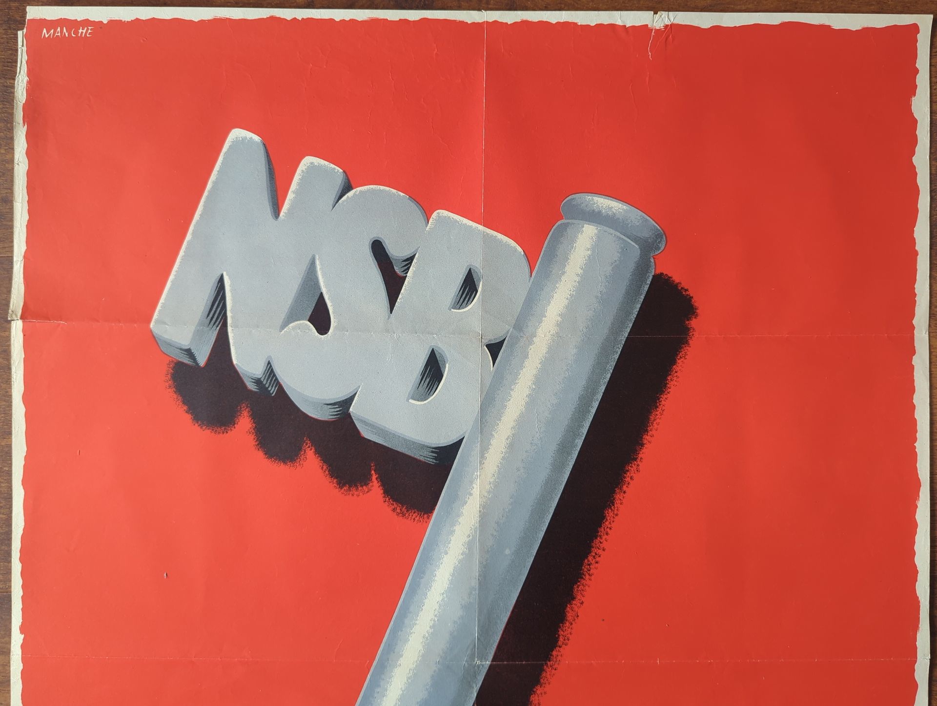 WW2 propagandaposter Ontsluit een betere toekomst, NSB, Nederland 1943, origineel exemplaar