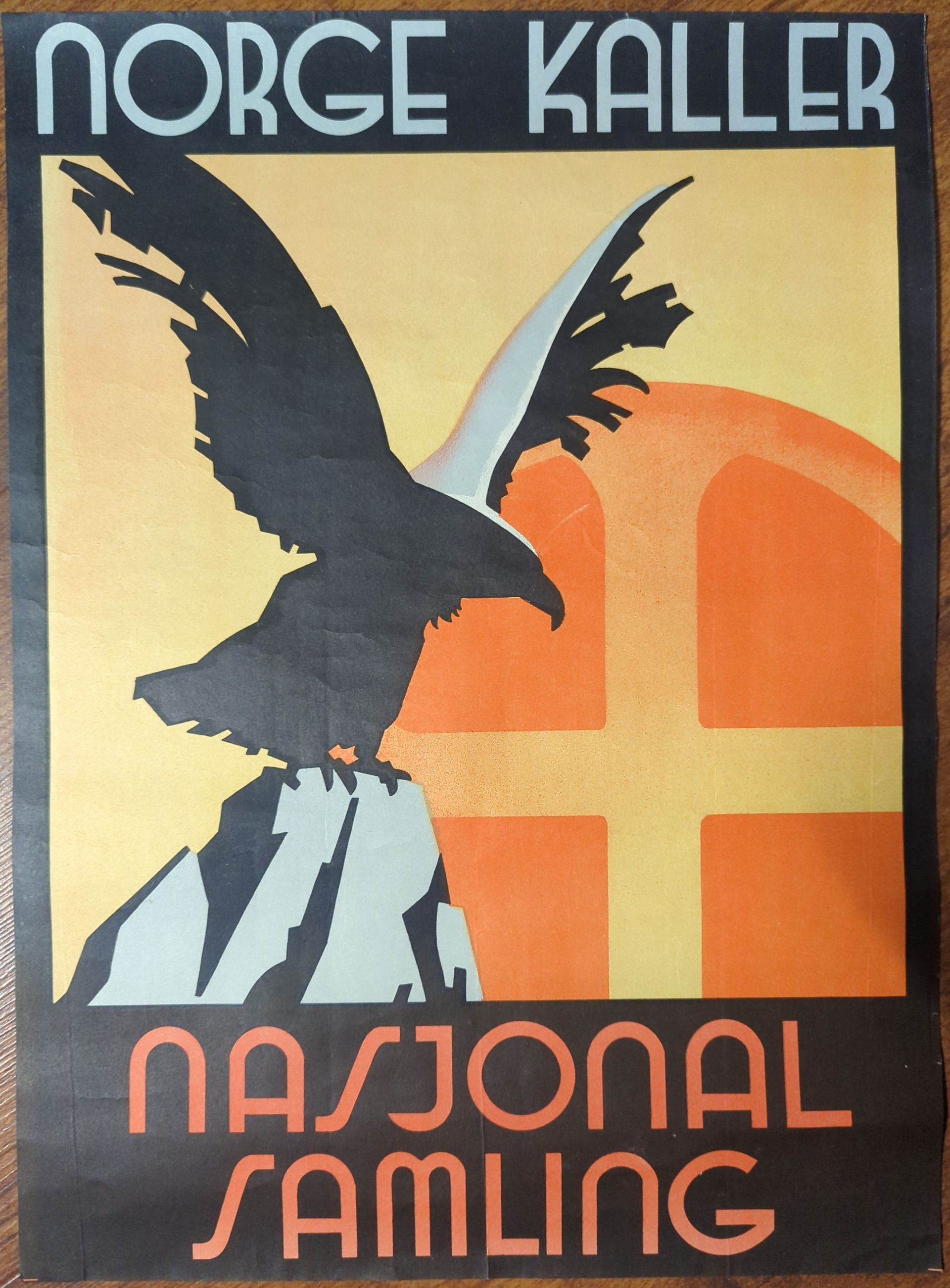 WW2 propagandaposter Norge kaller, Noorwegen 1940–45, origineel exemplaar