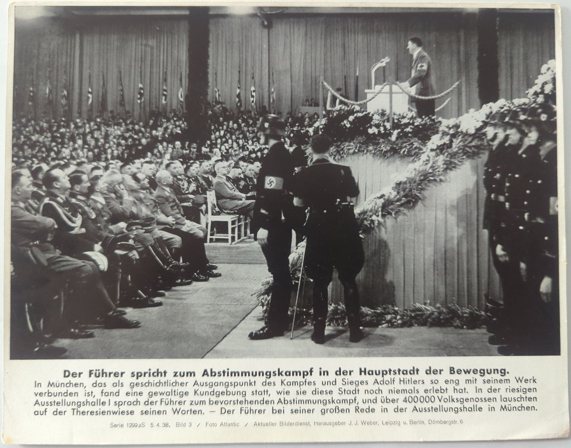 Originele gedrukte fotoafbeelding – München, Ausstellunghalle 1938
