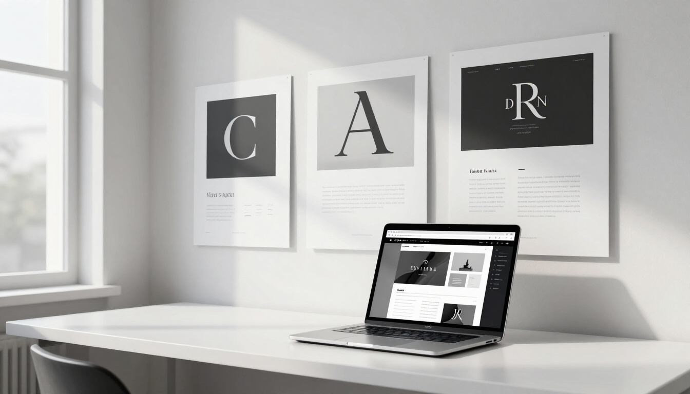 Creative project workspace showing branding boards and digital design planning