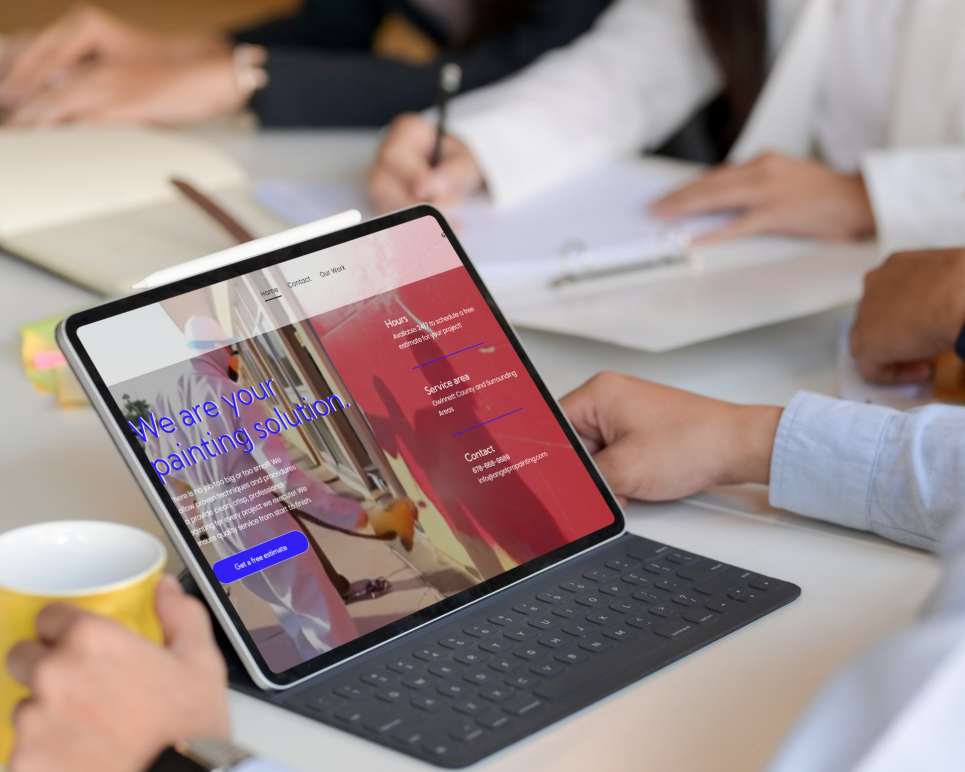 Responsive website design displayed across devices