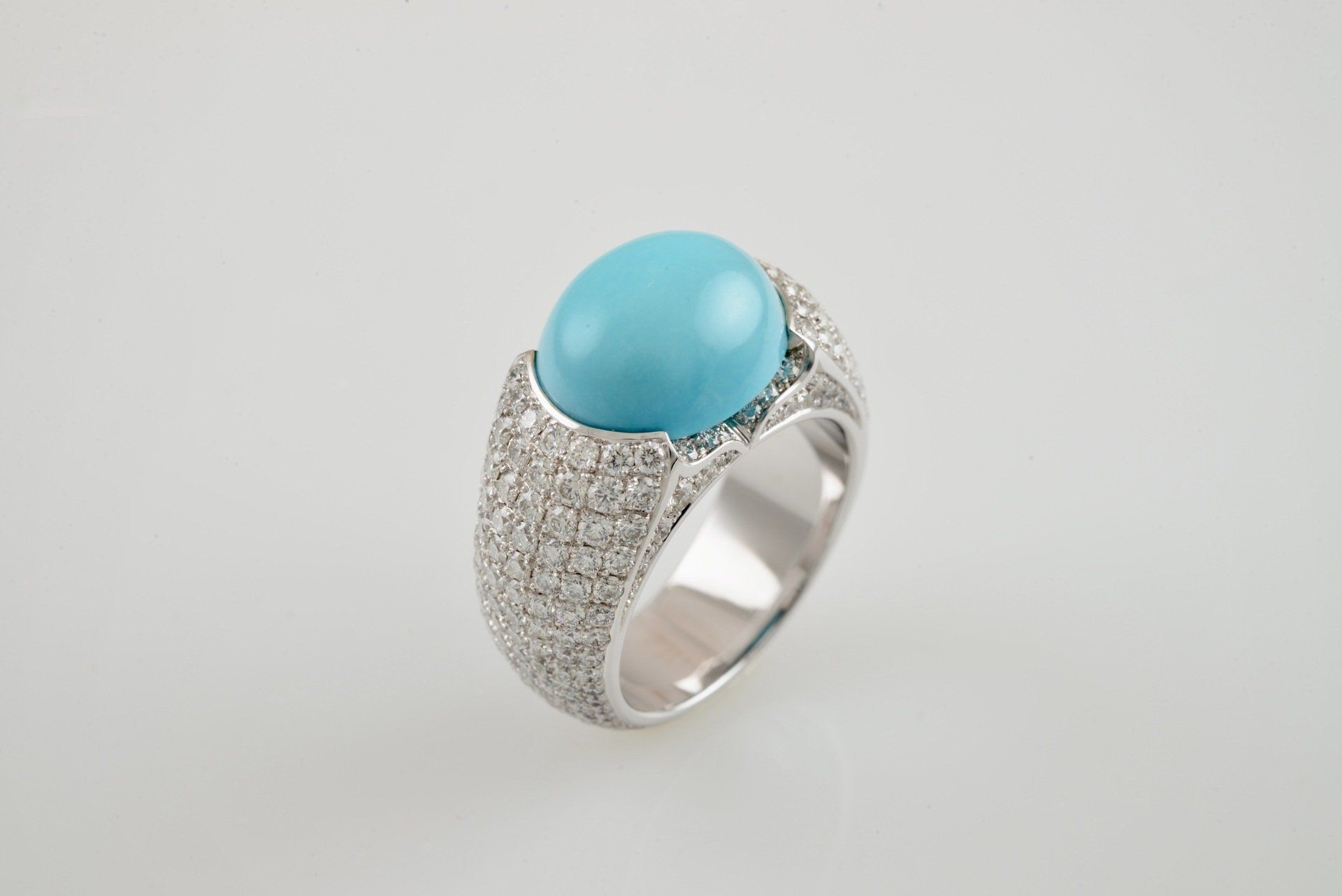 Türkis-Brillanten Ring