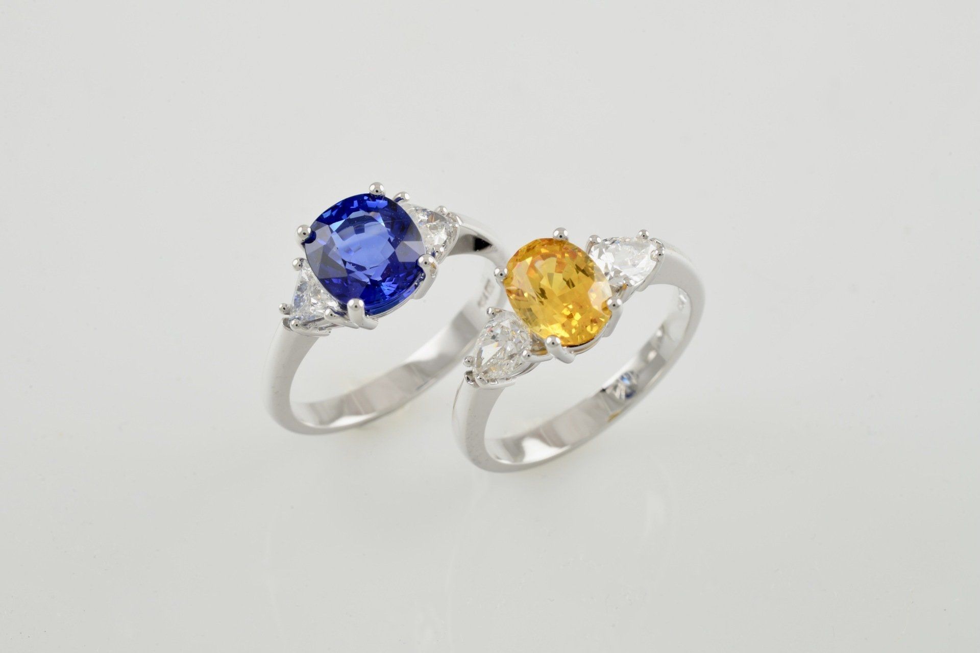 Saphire-Diamanten Ring