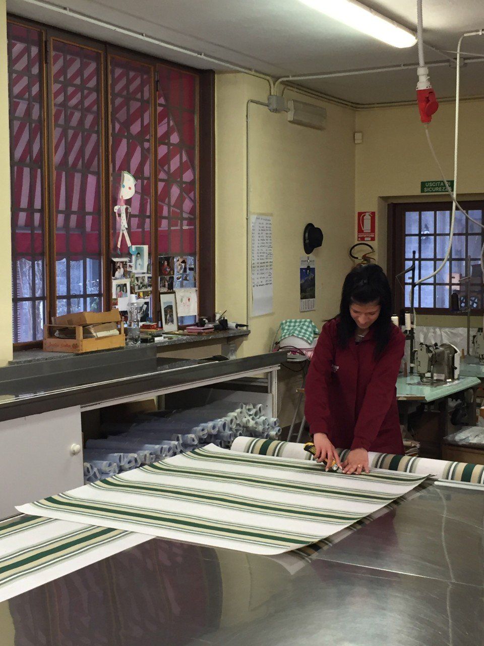 Laboratorio di un'azienda di produzione tende da sole