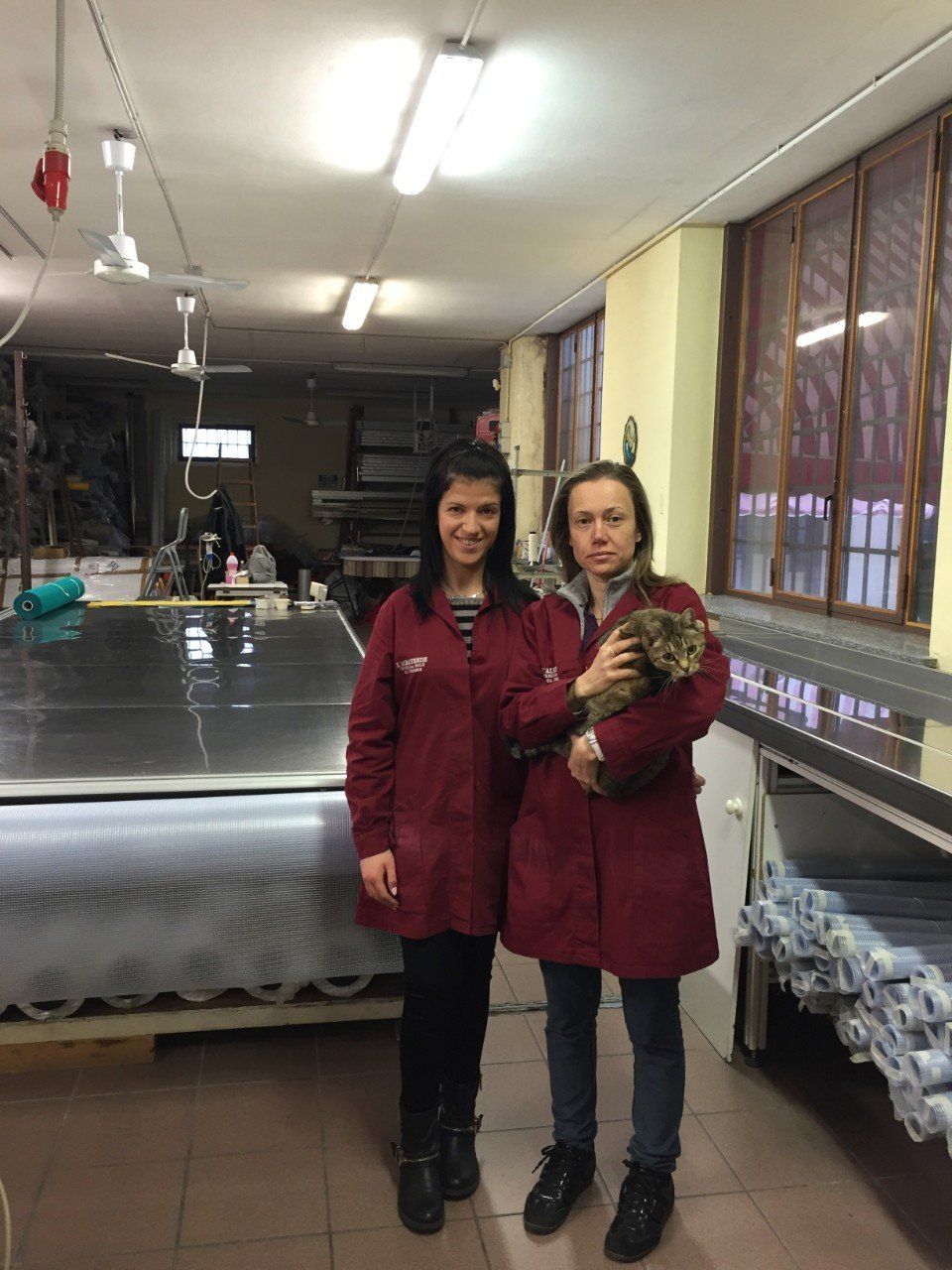 Staff dell'azienda produttrice di tende da sole