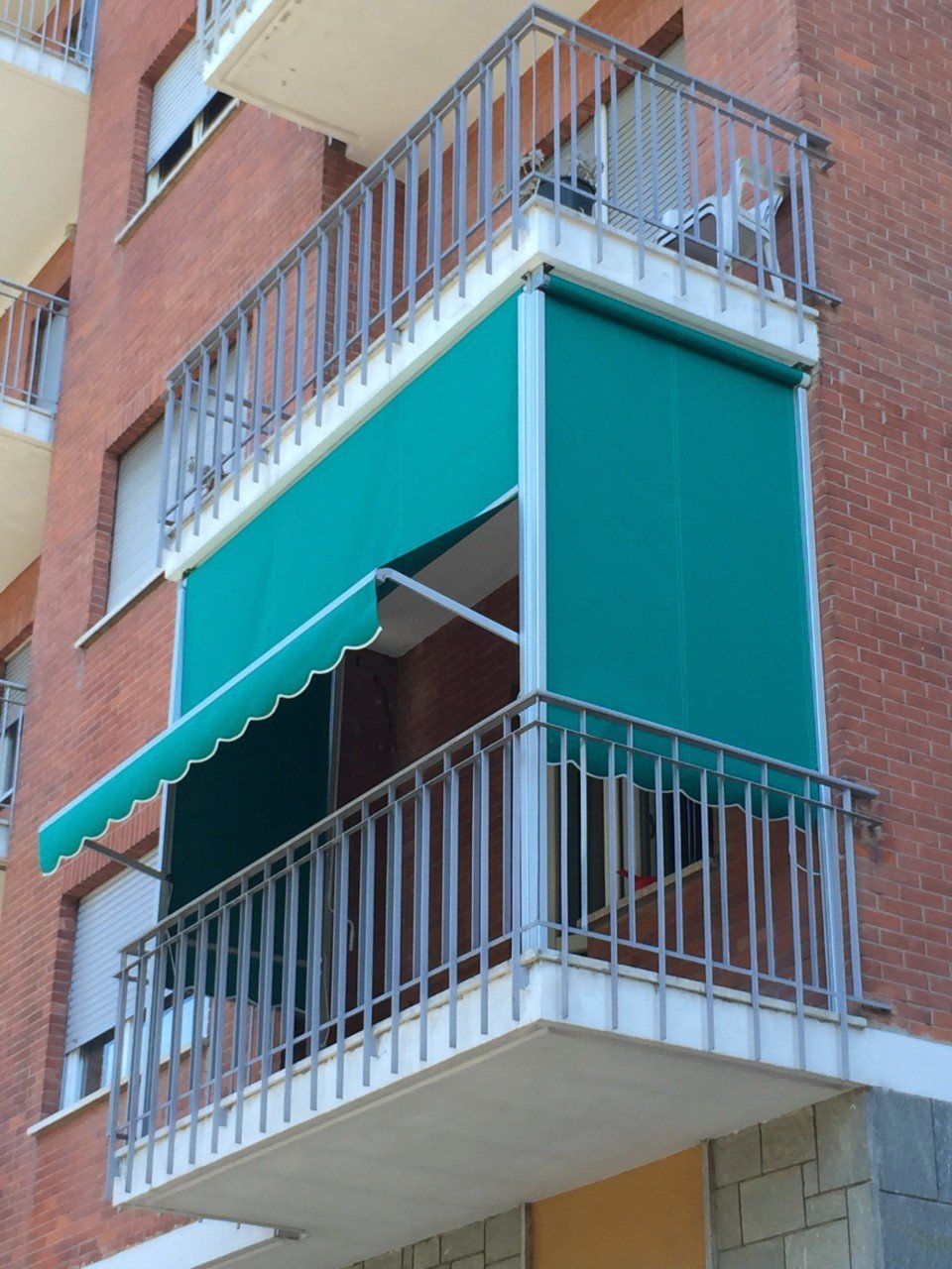 Tenda a guida estiva verde