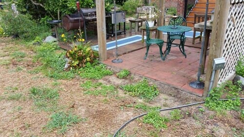 Before residential fireplace installation — Richmond, VA — Land Designs LLC