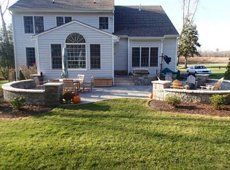 House with hardscapes — Richmond, VA — Land Designs LLC