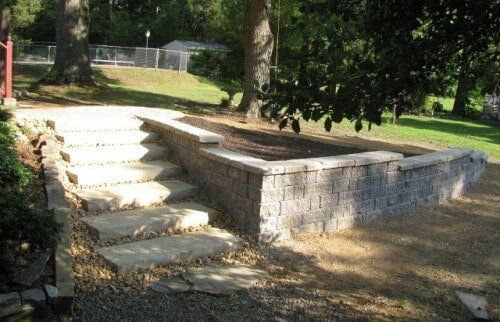 Step and wall solution — Richmond, VA — Land Designs LLC
