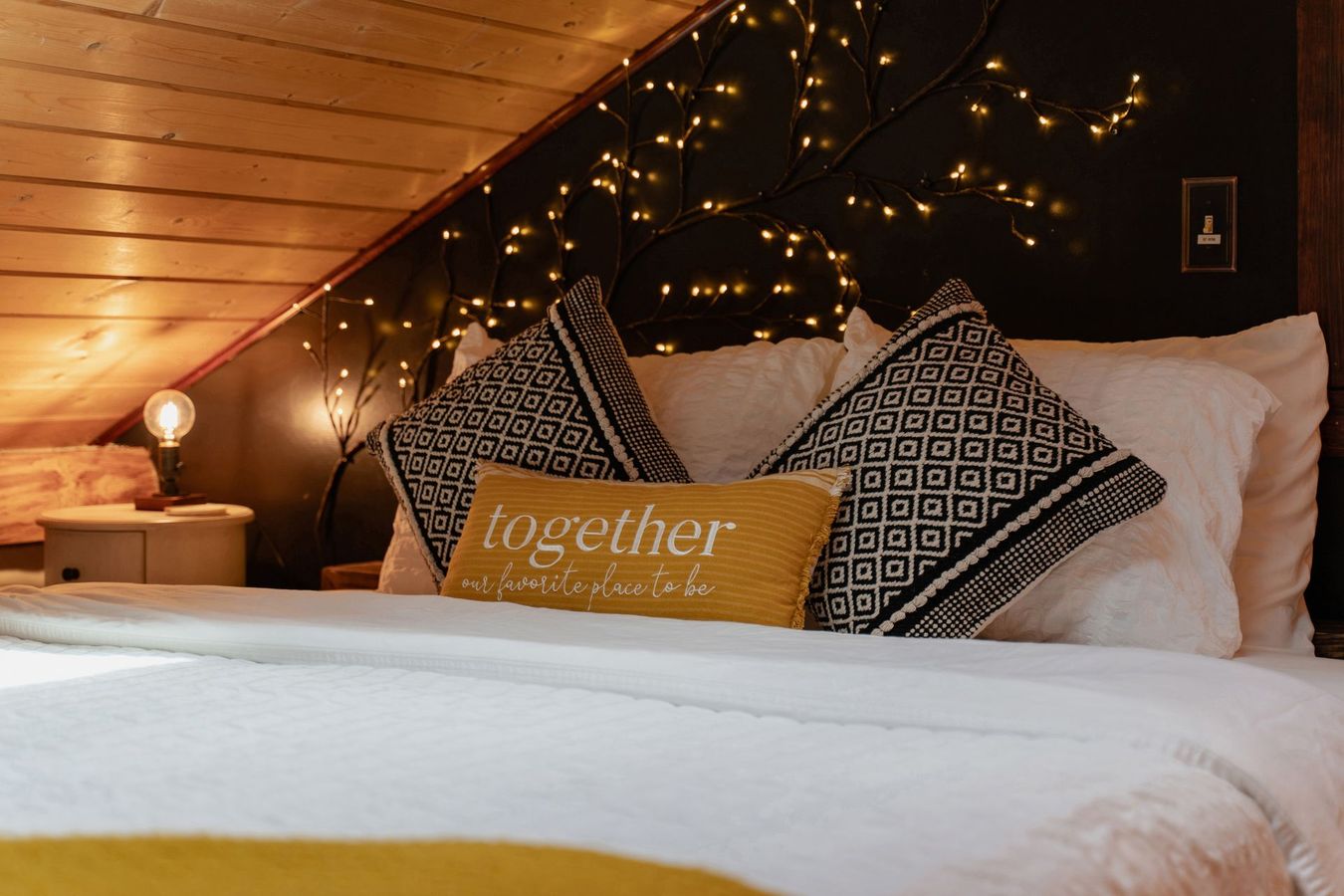 There is a rocking chair on the porch of a house.