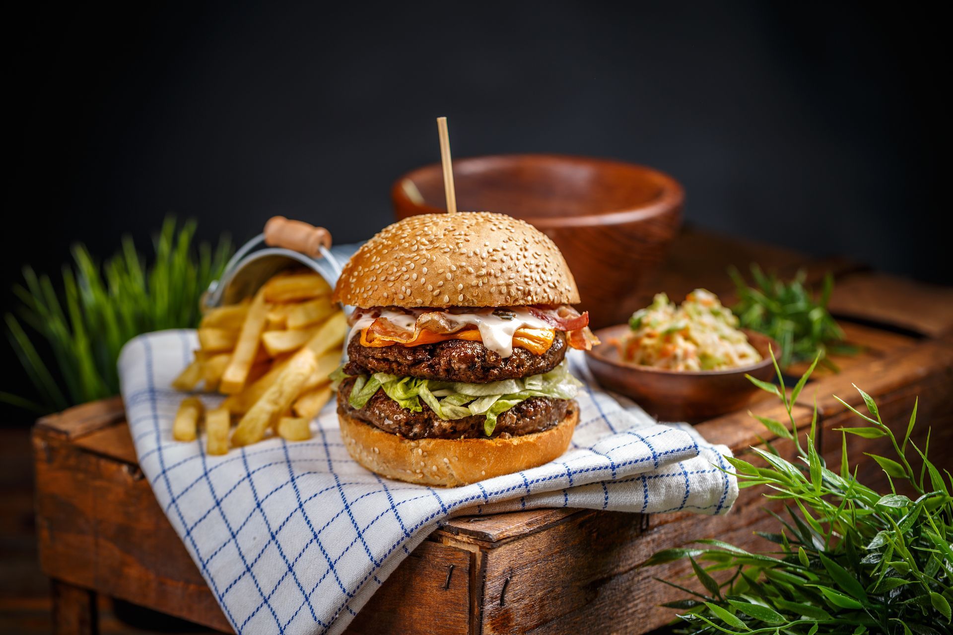 Shredded pork with pickled onions, salsa, lime, and orange slices.