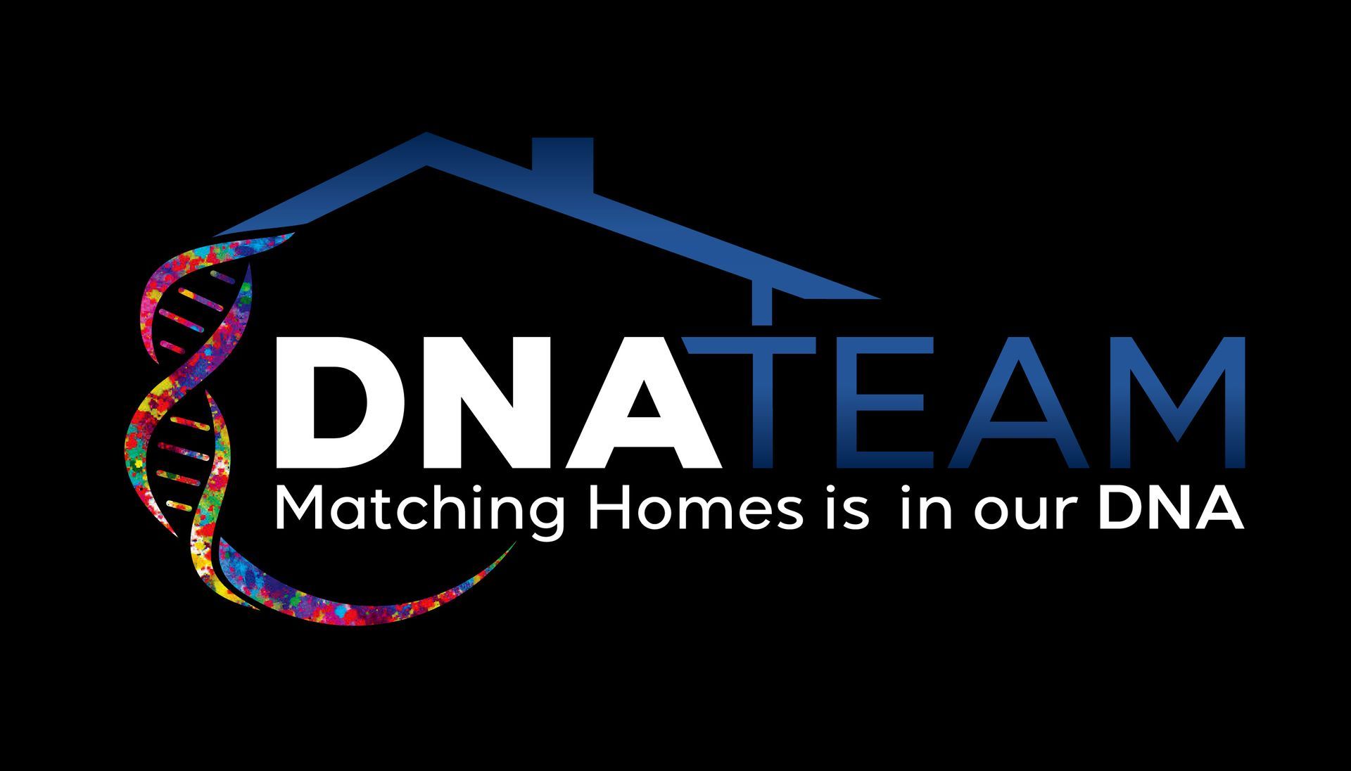 DNA Team logo with a house silhouette, DNA strand, and text: 