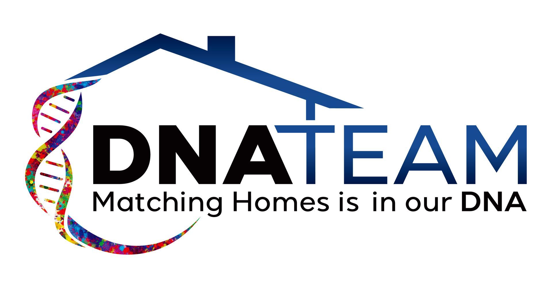 DNA Team logo with a house silhouette, DNA strand, and text: 