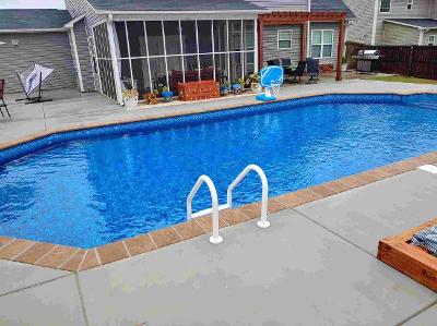 inground pool with ladder - 4