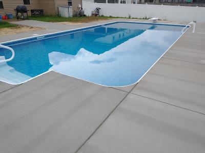 indoor pool side stair view