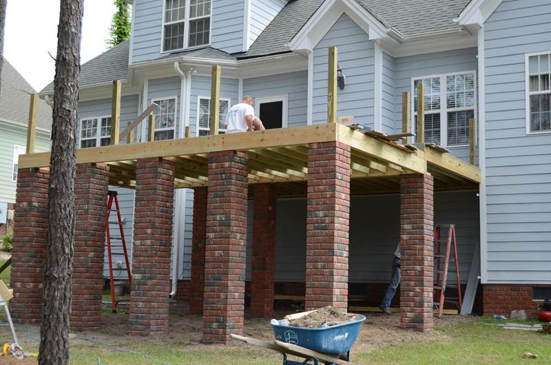 new deck under construction