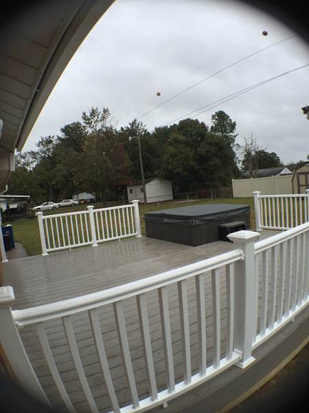 deck surrounding jacuzzi