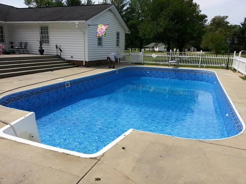 inground pool after repair