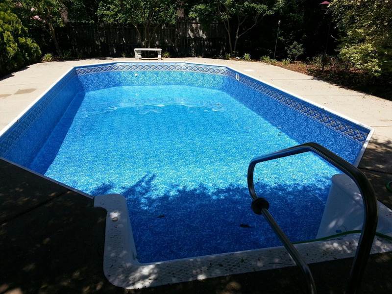inground pool with new liner