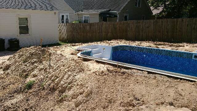 inground pool under construction