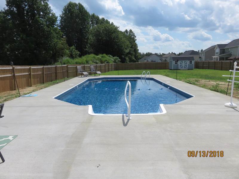 pool with cement decking